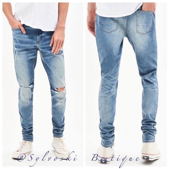 🔥PacSun Medium Destroy Stacked Skinny Jeans NWT - Picture 2 of 10